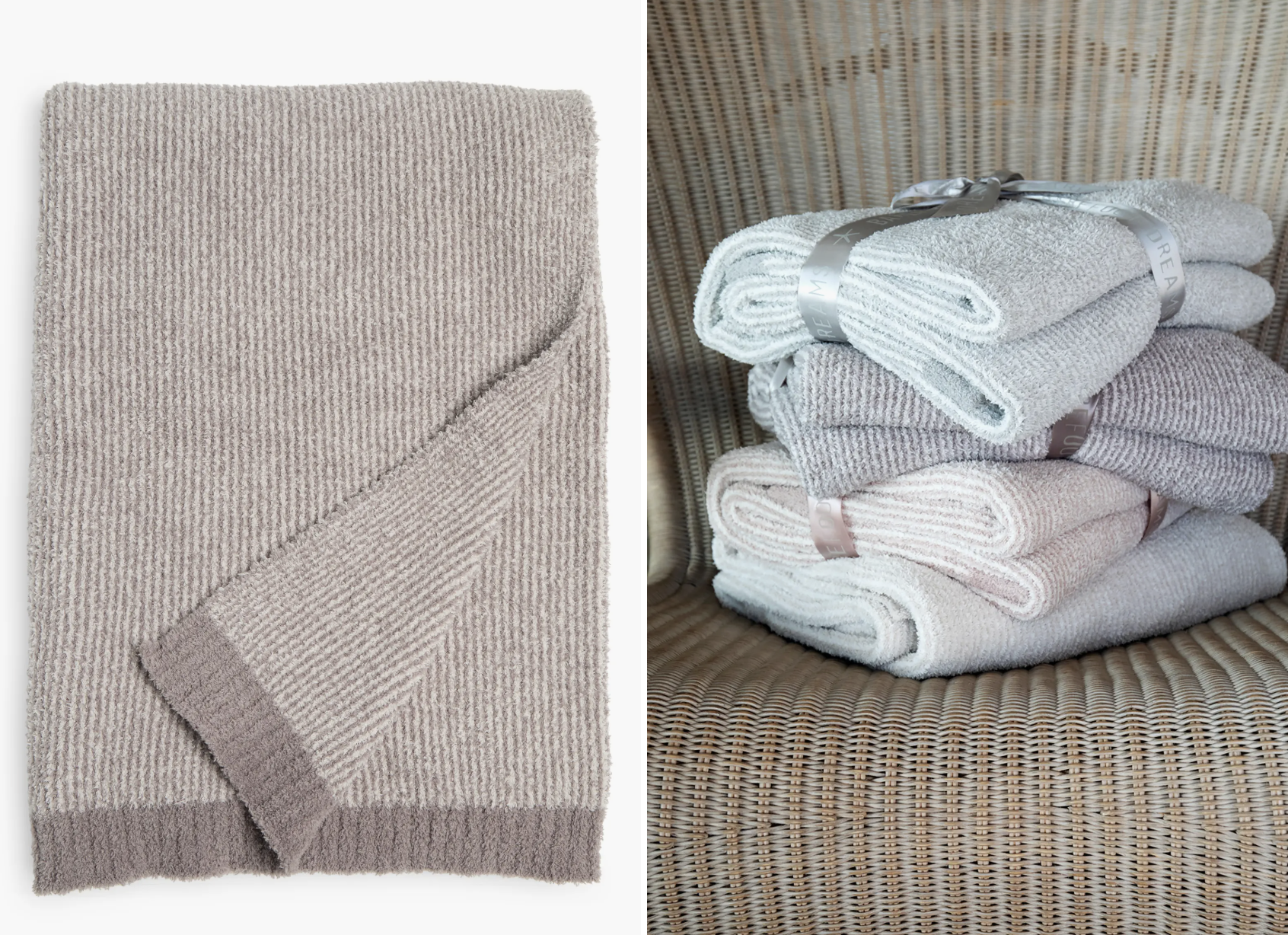 Barefoot Dreams CozyChic™ Microstripe Blanket Barefoot Dreams CozyChic™ Microstripe Blanket