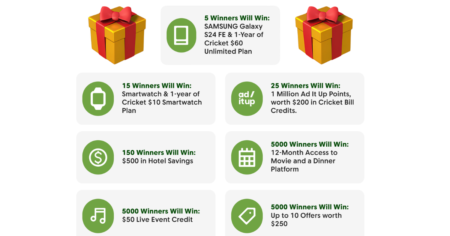 Cricket Extras Holiday Sweepstakes