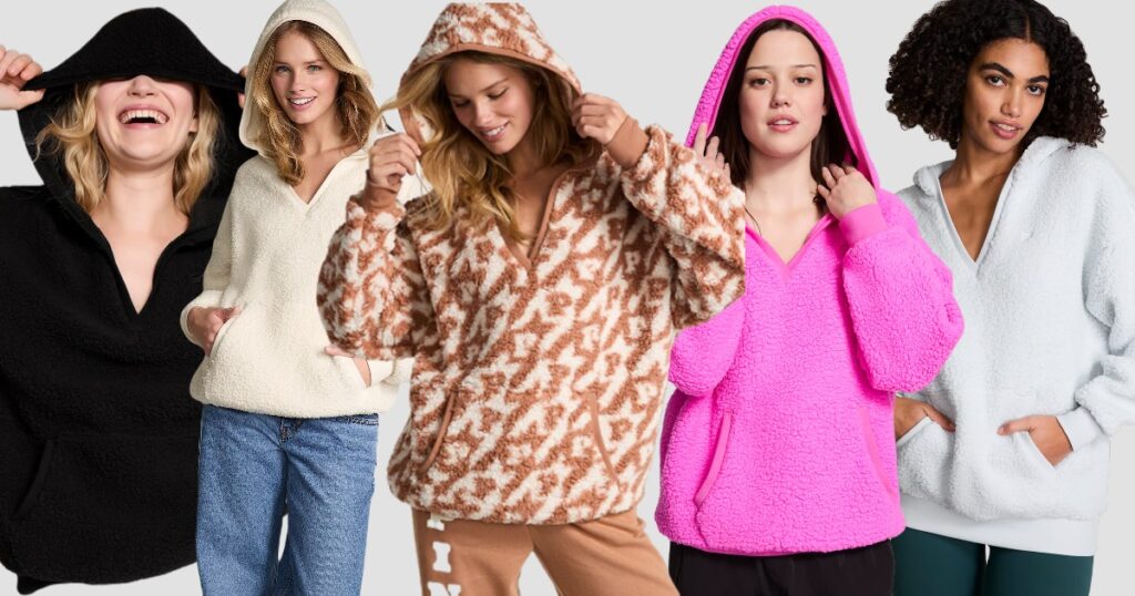 VICTORIA S SECRET PINK FLEECE HOODIE VICTORIA S SECRET PINK FLEECE HOODIE
