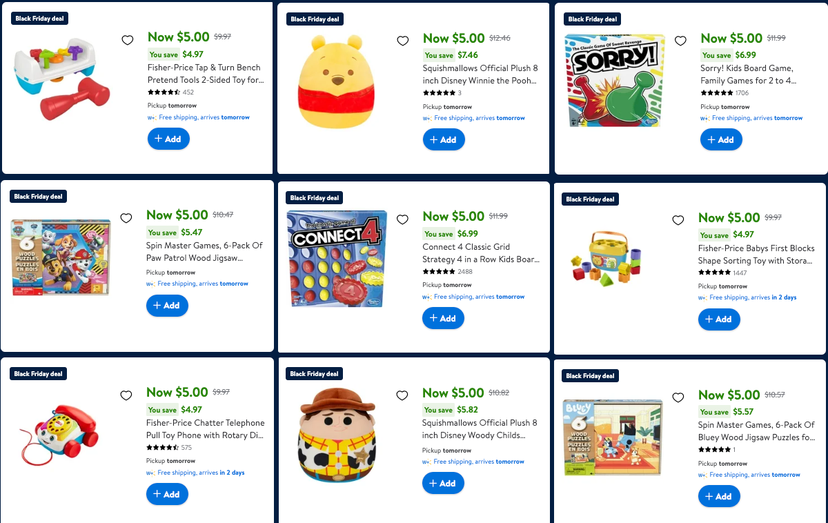 Walmart 5 toy deals