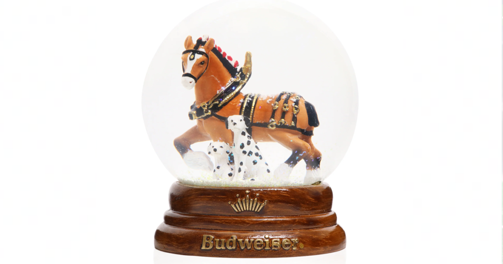 budweiser snowglobe