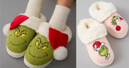grinch slippers ae