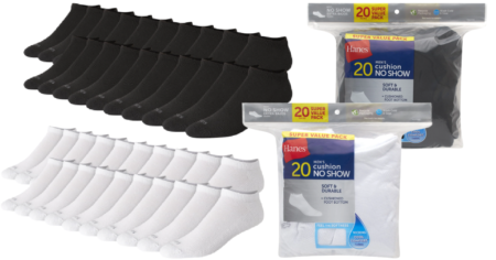Hanes No Show Socks