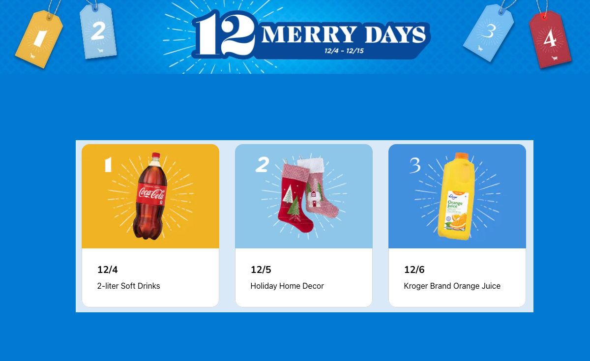 Kroger 12 Merry Days Kroger 12 Merry Days