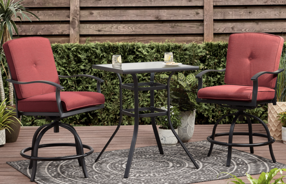 Mainstays Belden Park 3 Piece High Bistro Set Mainstays Belden Park 3 Piece High Bistro Set