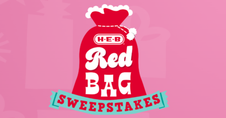 heb santas red bag