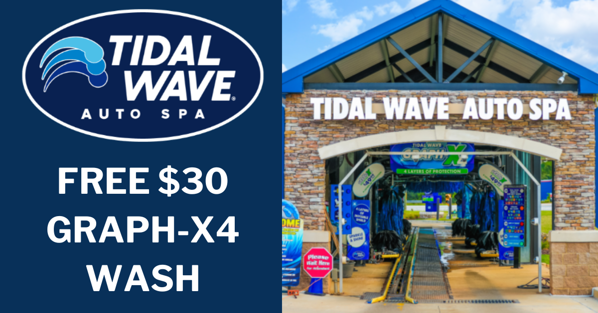Free $30 Graph X4 Wash at Tidal Wave Auto Spa