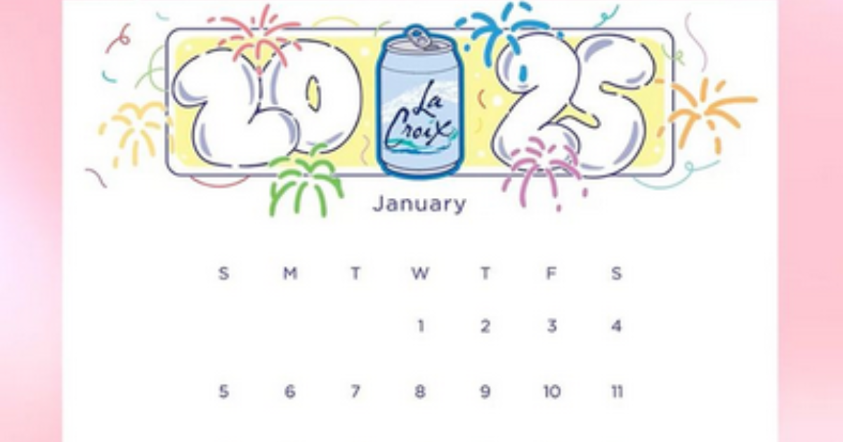 LaCroix 2025 Calendar Freebie