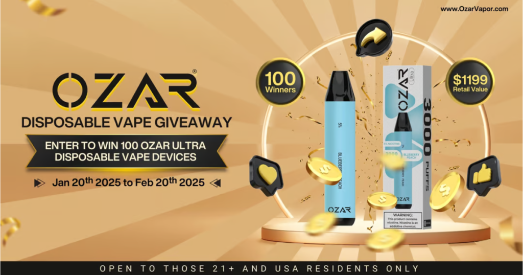 OzarVapor Disposable Vape Giveaway