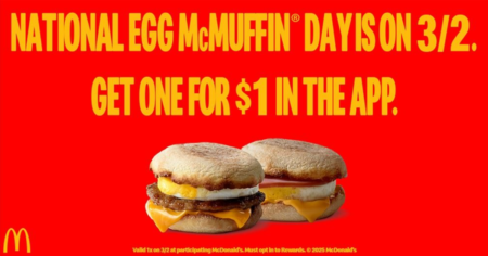 $1 Egg McMuffin at McDonald s