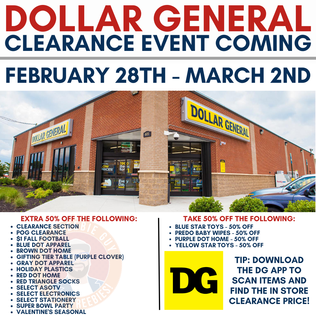 DG Seasonal Core Clearance Event DG Seasonal Core Clearance Event