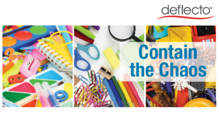 Deflecto Contain the Chaos Party