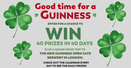 GUINNESS ST PATRICK’S DAY COUNTDOWN SWEEPSTAKES INSTANT WIN GAME
