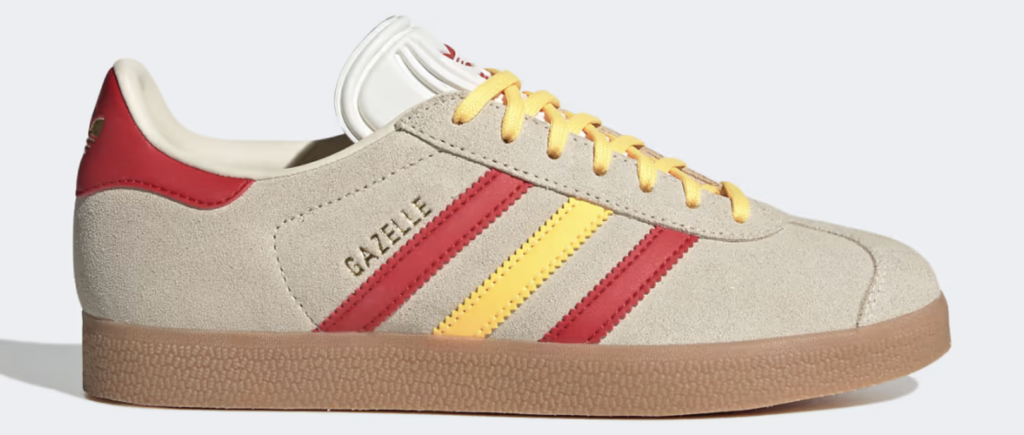 adidas Originals Gazelle sneakers in white and red adidas Originals Gazelle sneakers in white and red