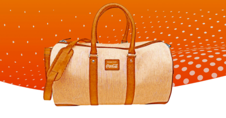 coca cola orange cream duffel