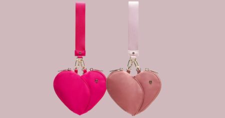 lululemon heart wristlet
