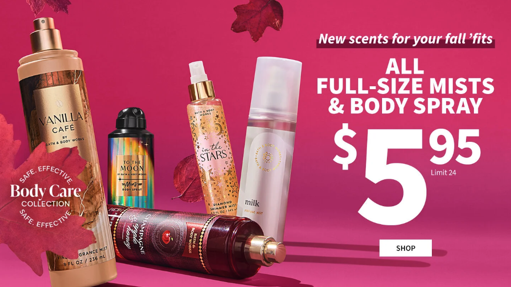 Bath Body Works Body Mists Bath Body Works Body Mists