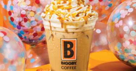 Caramel Marvel Latte Biggby Coffee