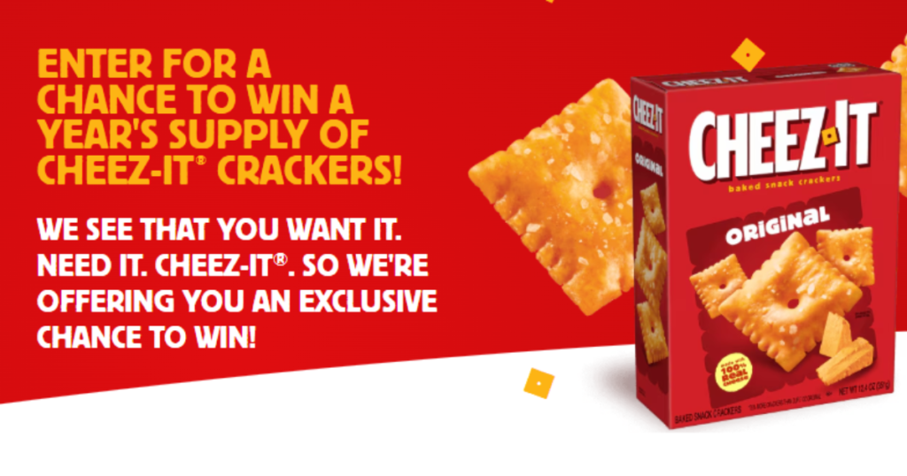 Cheez It Free Cheez It Sweepstakes