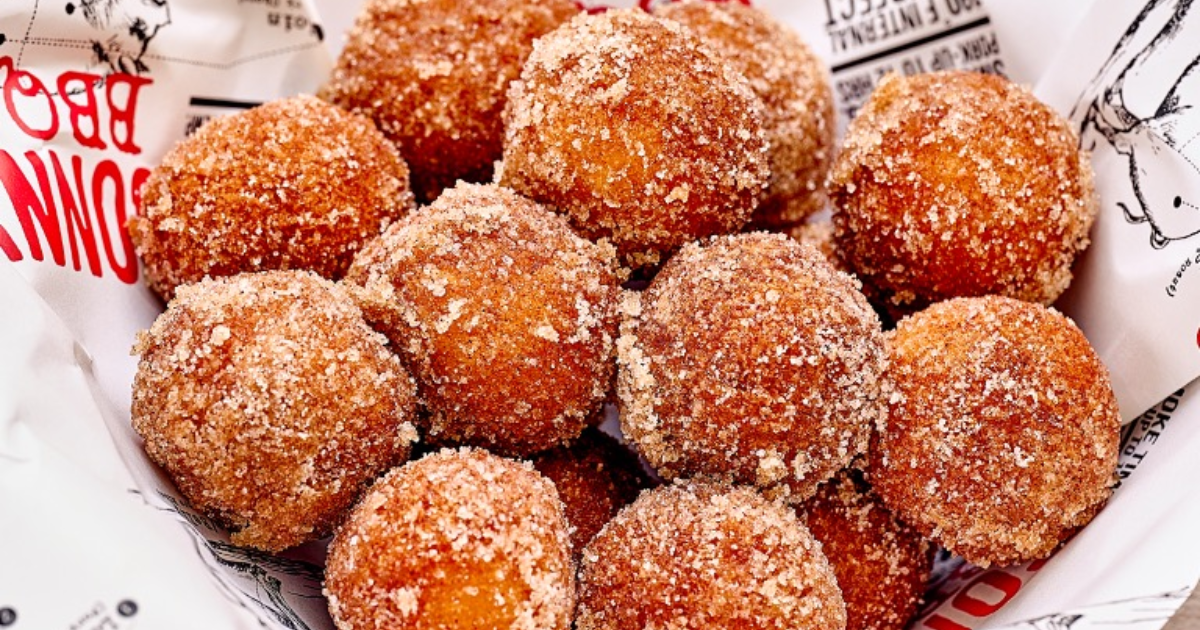 Cinnamon Sugar Donut Holes with Purchase at Sonny s BBQ