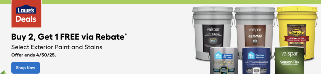Lowe's Paint offer