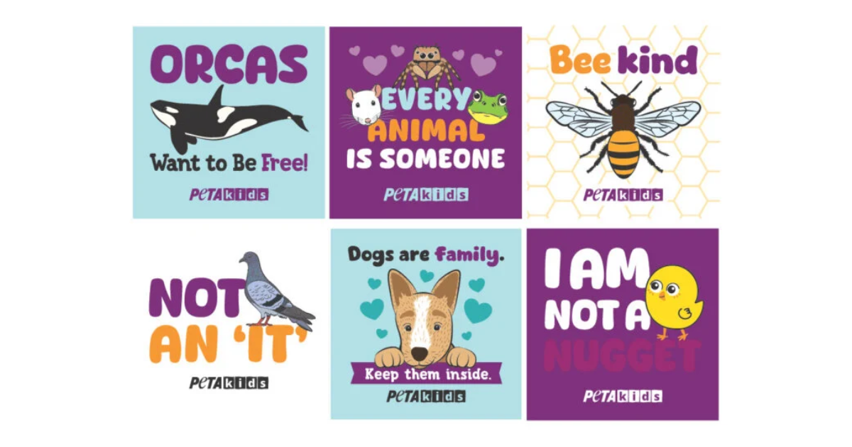 FREE Peta Kids Stickers