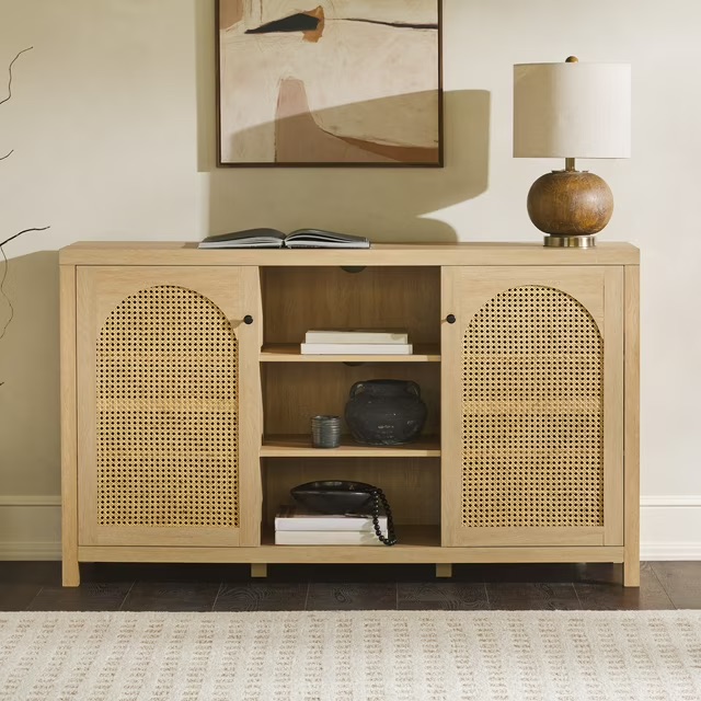 Walker Edison 2 Door Modern Rattan Wood Sideboard in Coastal Oak c5dc6883 73ac 4a0a 9f65 b4fb3144975c d68883c03061798caf25153793c1f3d0 1