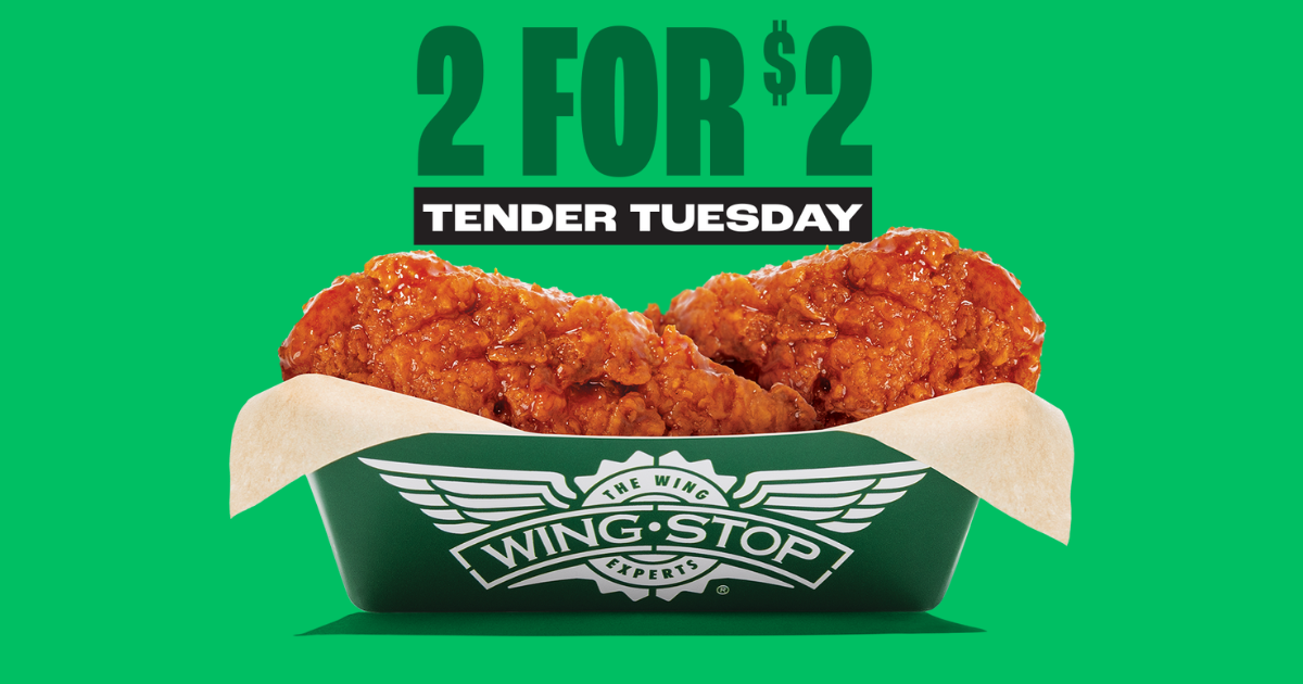 Tender Tuesday: Get 2 for $2 at Wingstop Tender Tuesday: Get 2 for $2 at Wingstop
