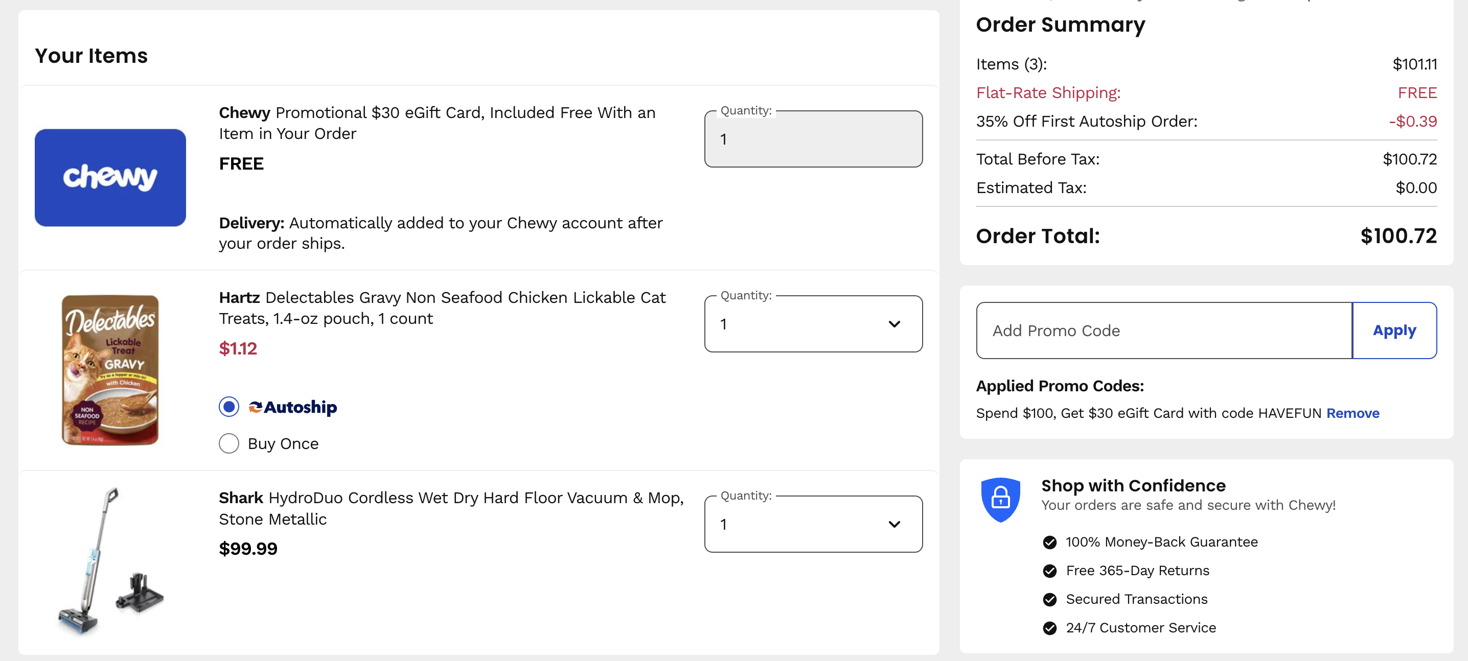 Chewy Order Chewy Order