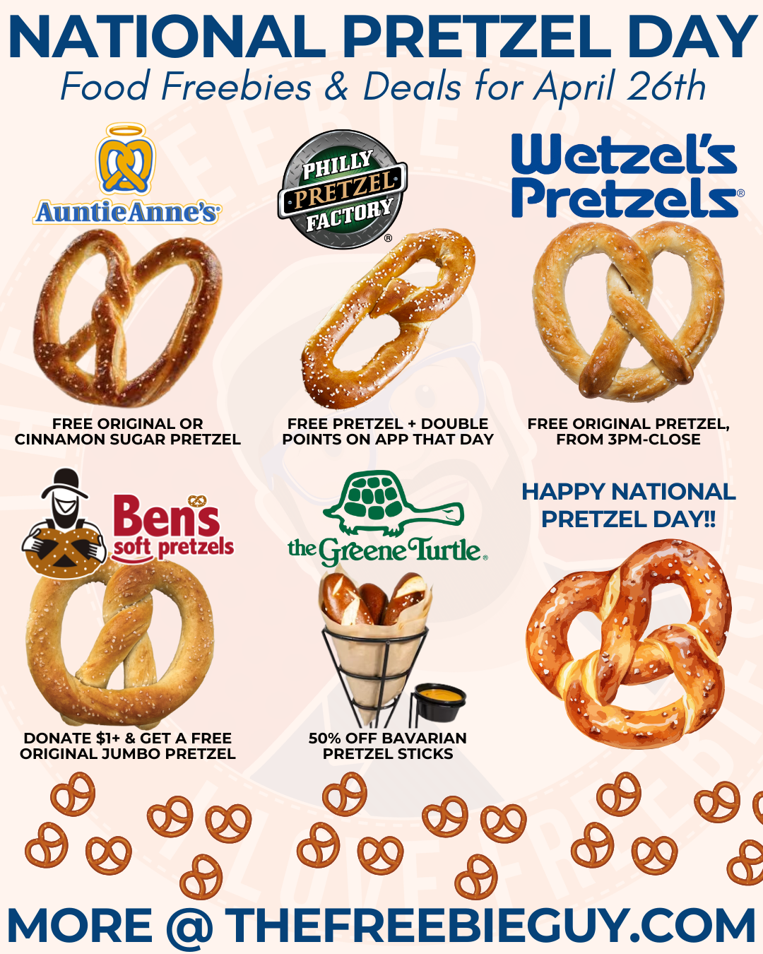 National Pretzel Day Food Deals Freebies