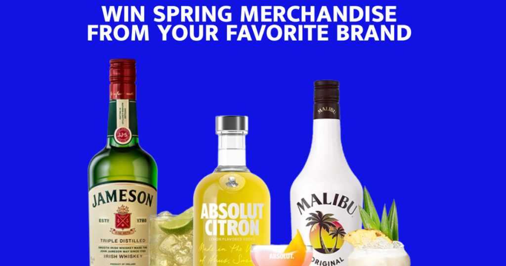Absolut Jameson Malibu Spring Merchandise Sweepstakes