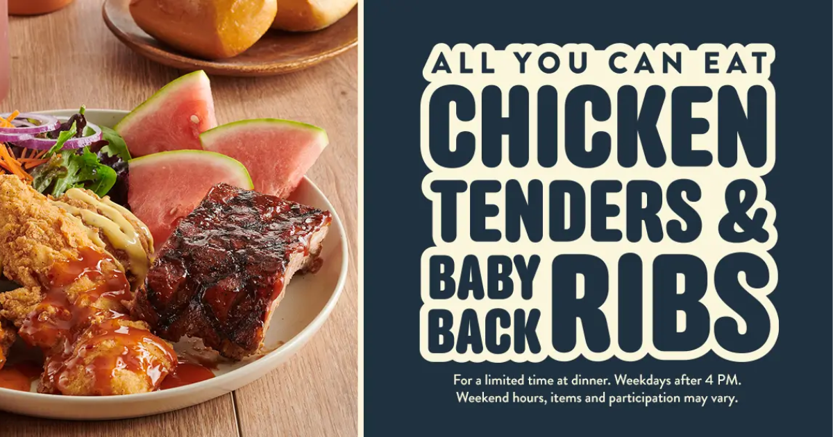 All You Can Eat Chicken Tenders Baby Back Ribs at Golden Corral All You Can Eat Chicken Tenders Baby Back Ribs at Golden Corral