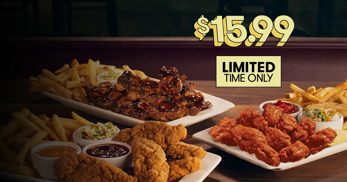 Applebee s All You Can Eat Riblets Boneless Wings Sauced Tenders Applebee s All You Can Eat Riblets Boneless Wings Sauced Tenders