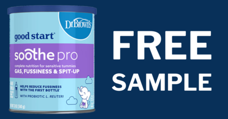 Free 12oz Good Start Dr Brown s Soothe Pro Formula Samples
