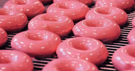 Krispy Kreme Strawberry Glazed Donuts