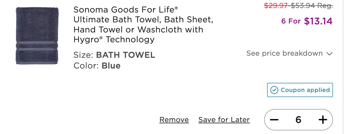 Sonoma Towels