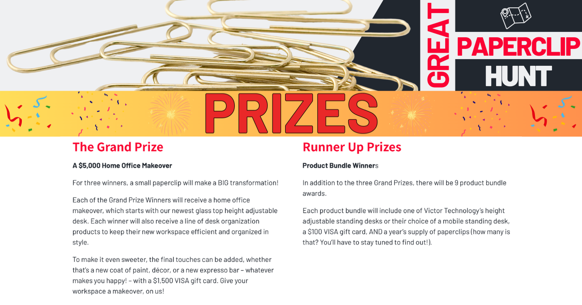 Victor Technology Great Paperclip Hunt Sweepstakes