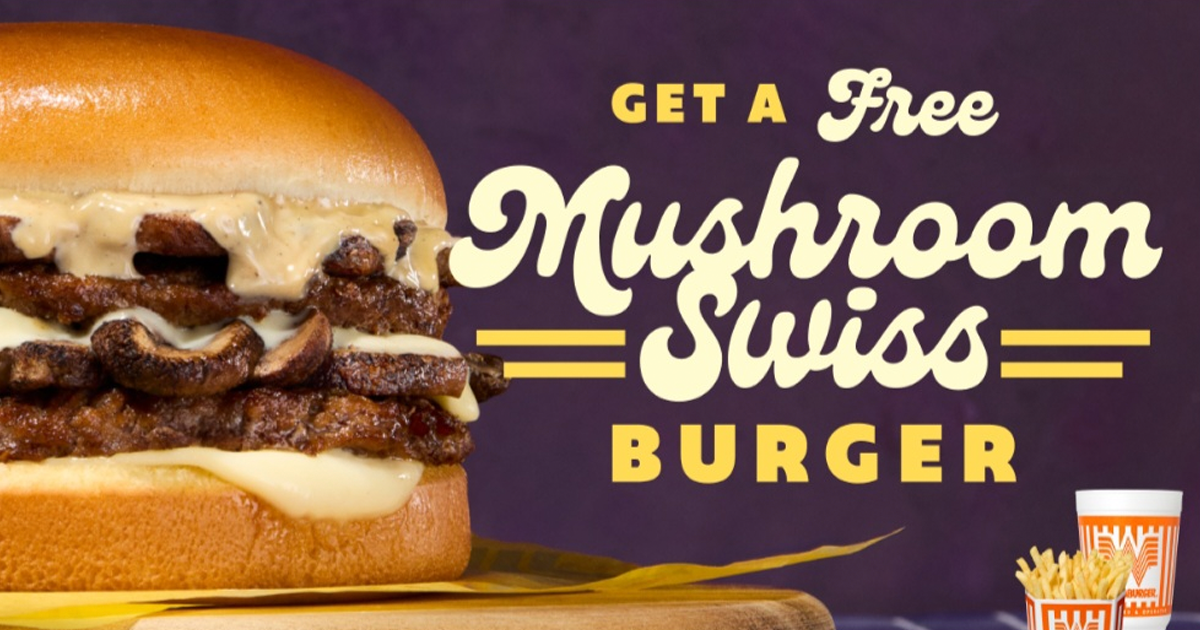 mushroom swiss burger