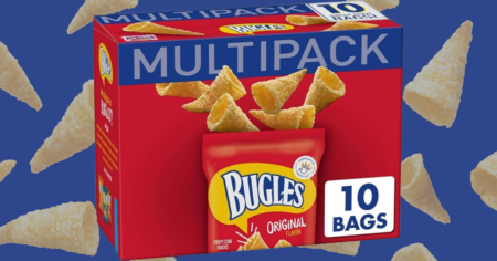 Bugles original crispy corn snacks
