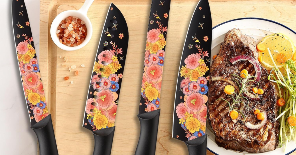 Floral Knife Set