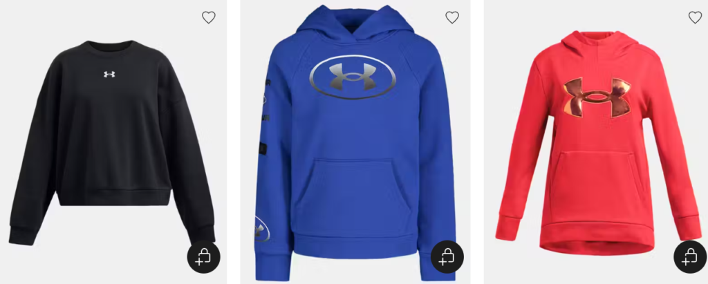 Girls UA Hoodies Girls UA Hoodies