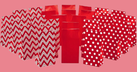 Hallmark red party favor bags