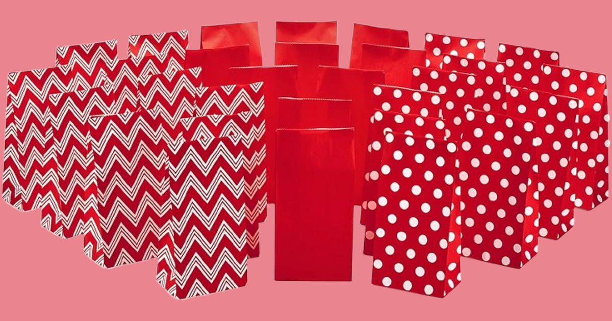 Hallmark red party favor bags