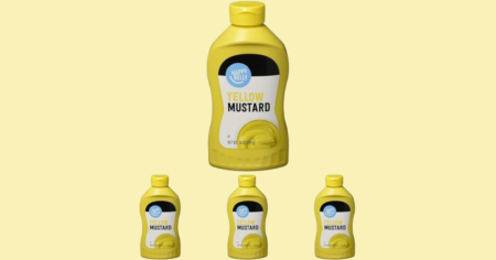 Amazon Brand Happy Belly Yellow Mustard pack of 4
