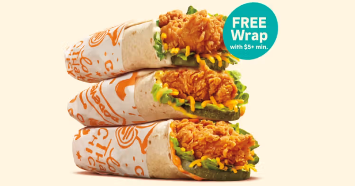 Chicken Wrap with Purchase at Popeyes FREE Chicken Wrap with Purchase at Popeyes