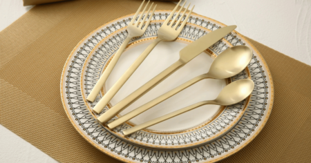 Gold flatware