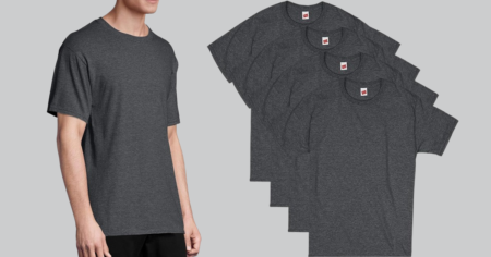 Hanes Mens short sleeve essentials crewneck cotton t shirt