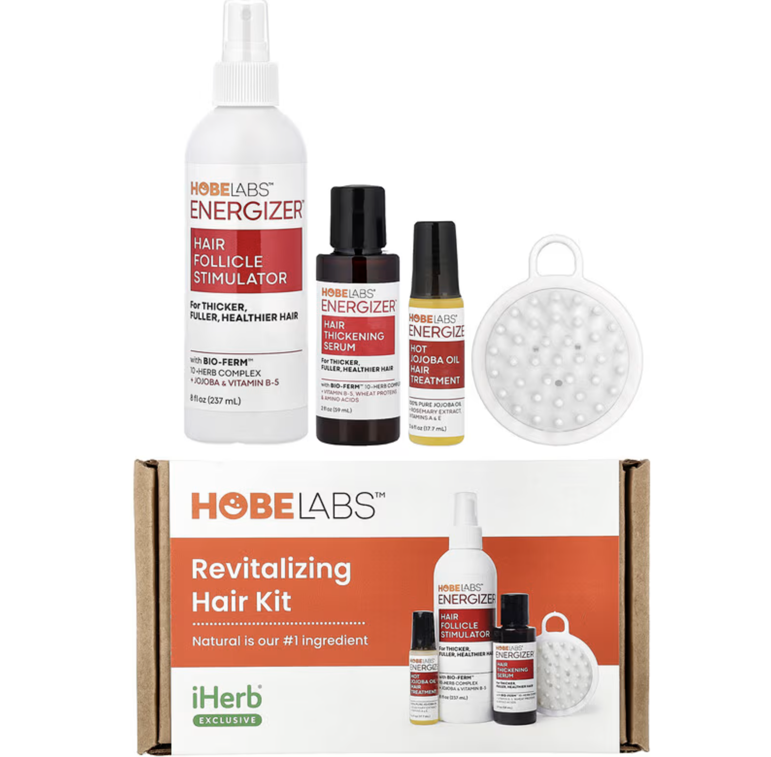 Hobe Labs iHerb Exclusive Revitalizing Hair Kit 4 Piece Kit