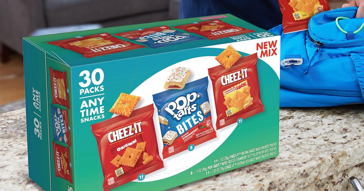 Kelloggs cheez it and pop tarts snack variety pack 30 count