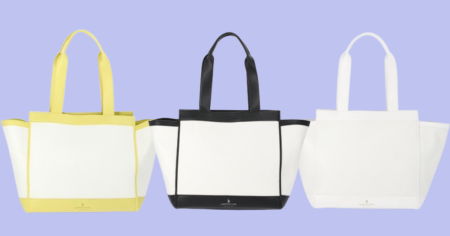 London Fog Womens Dalia Boxy Canvas Beach Tote